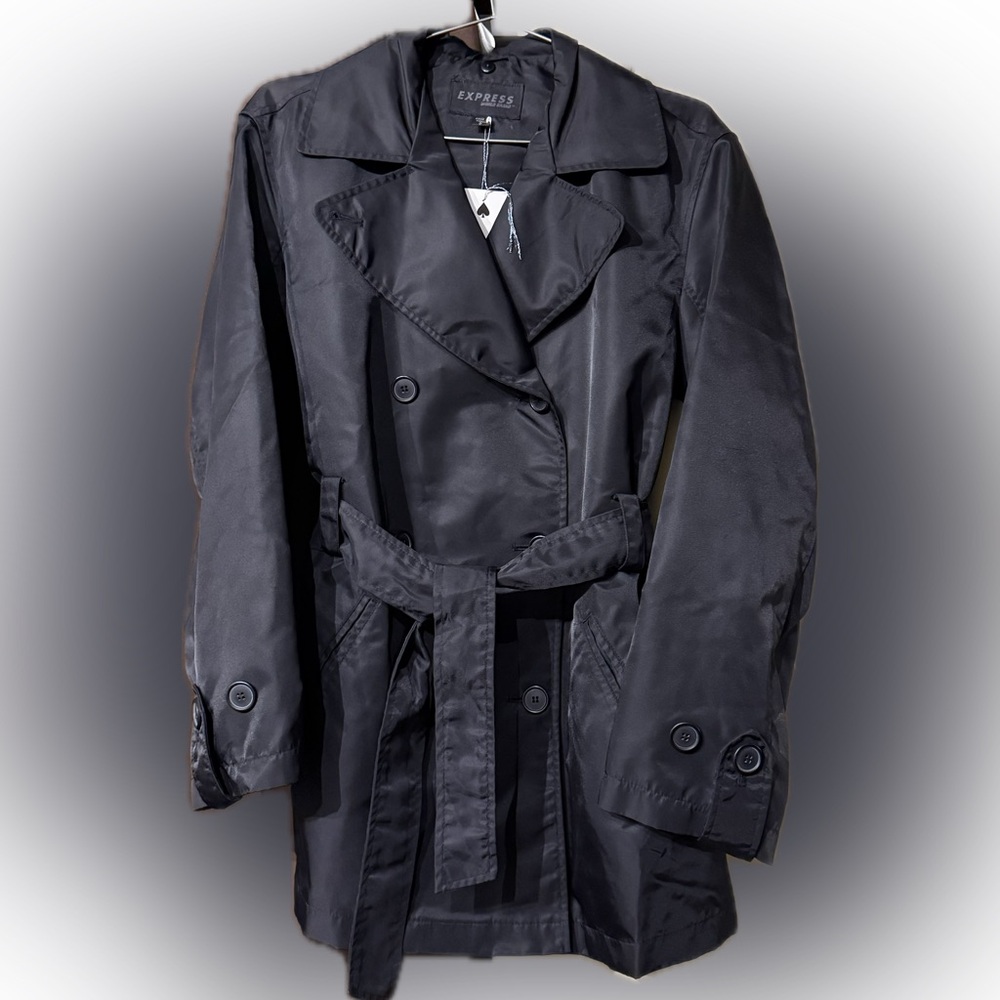 Express Black Trench Coat